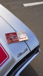1969 Oldsmobile 442 Coupe Silver w-red