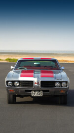 1969 Oldsmobile 442 Coupe Silver w-red